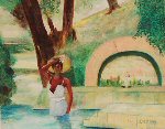 53 girl at a well