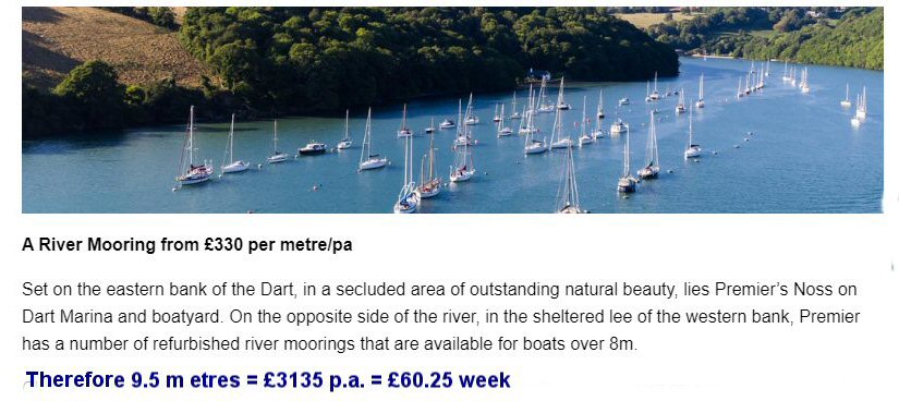 Noss marina river moorings