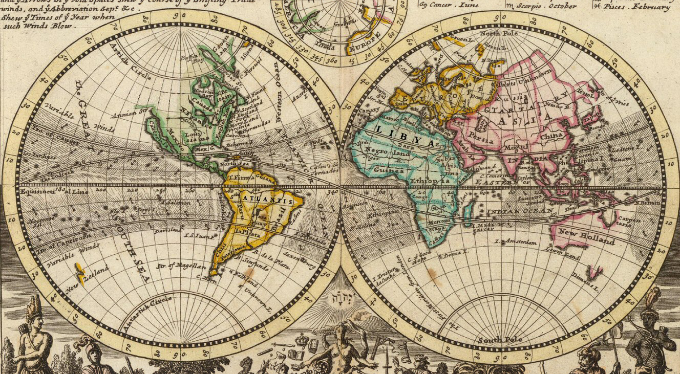 Atlantida mapa mundo antigua