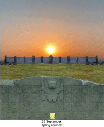 tiwanaku calendario puesto del sol animacion