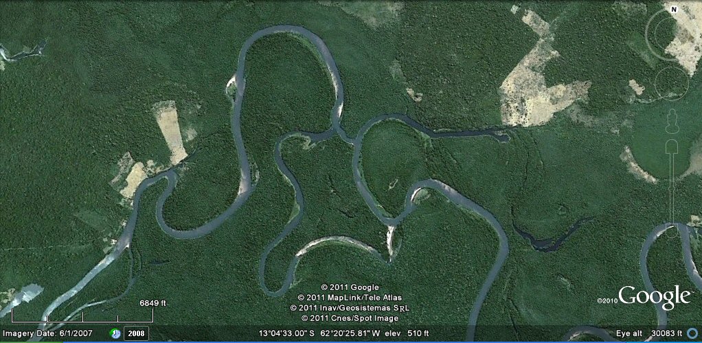 artificial canal linking river bends