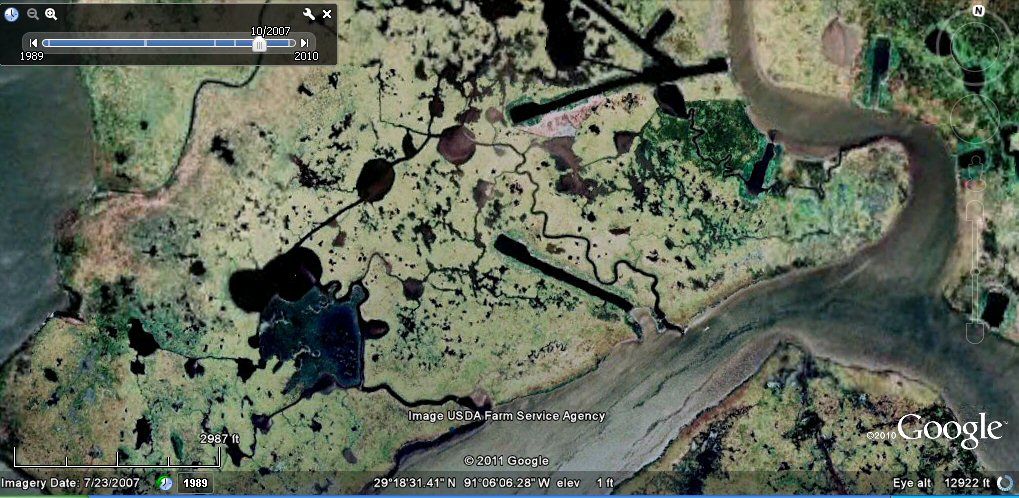 louisiana canals, islands and ponds