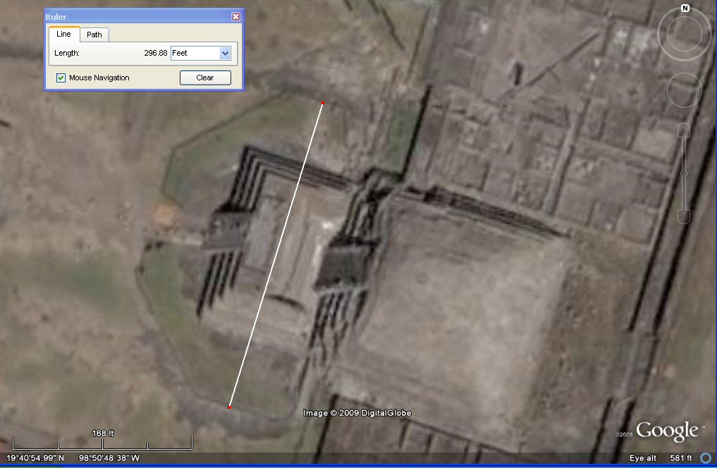 satellite photo of the citadel, with 100 Sumerian feet