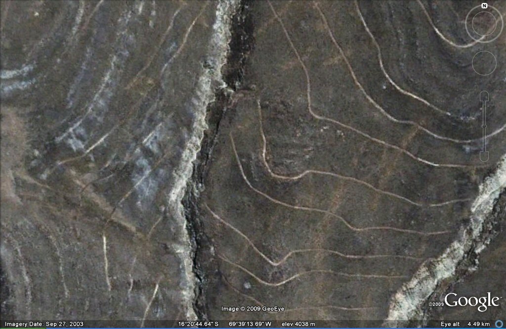 contour geoglyphs Peru side of Altiplano