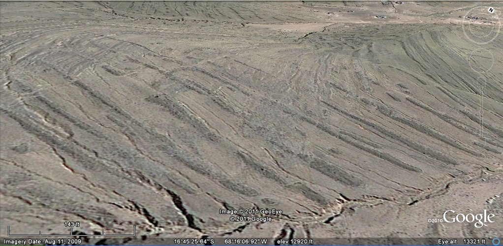 earthquake geoglyph agriculture west of la Paz area