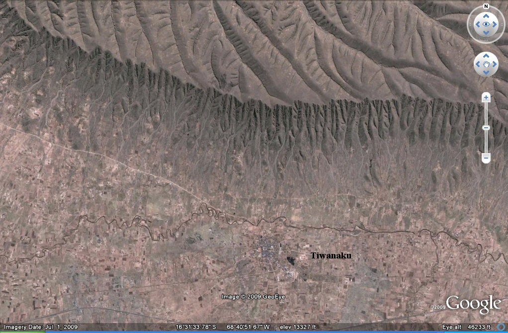 earthquake zone west of la Paz area