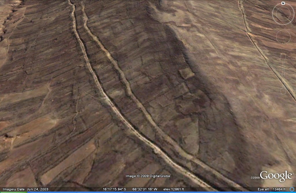contour canal near Tiwanaku