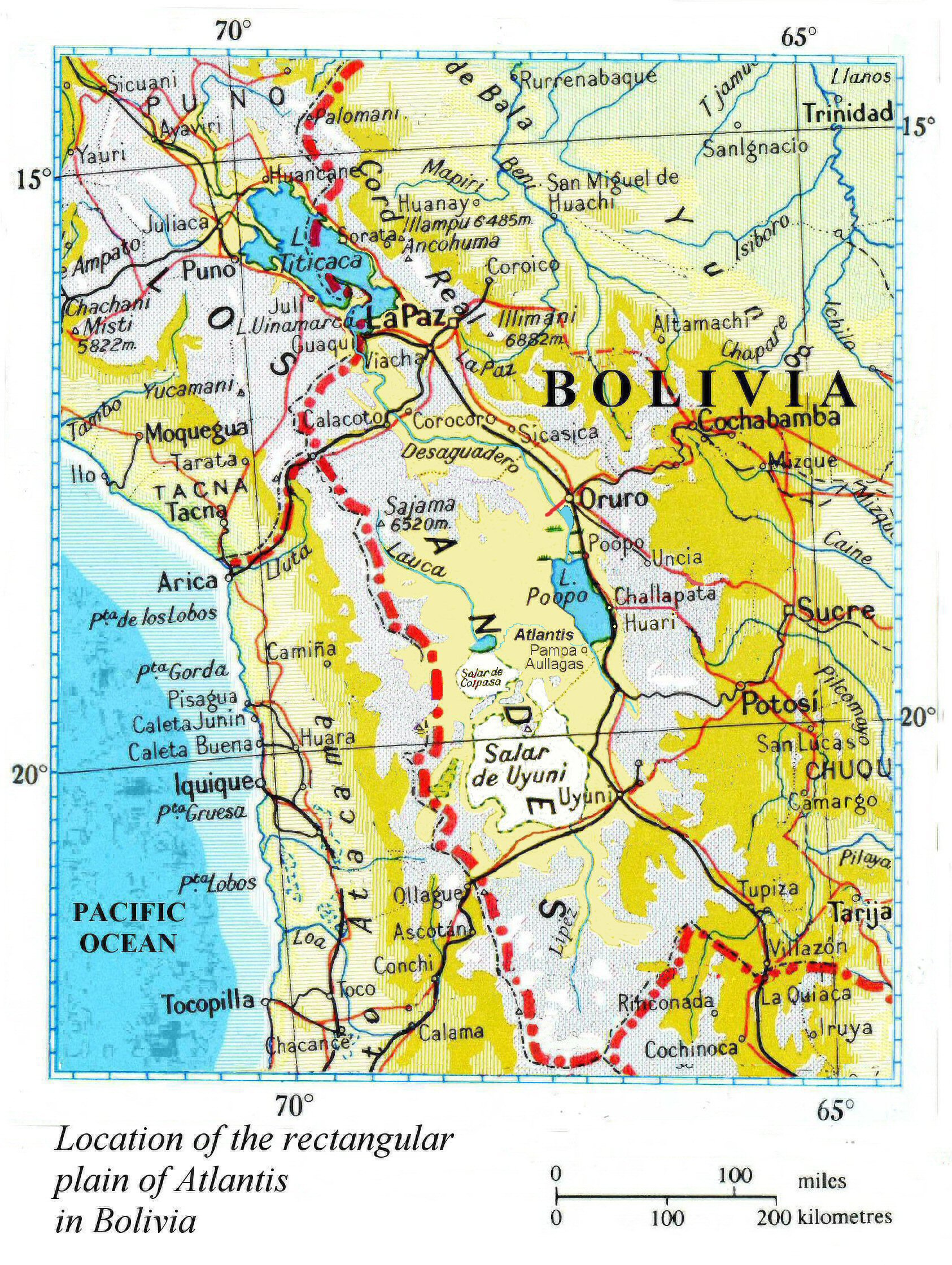 Atlantis location map