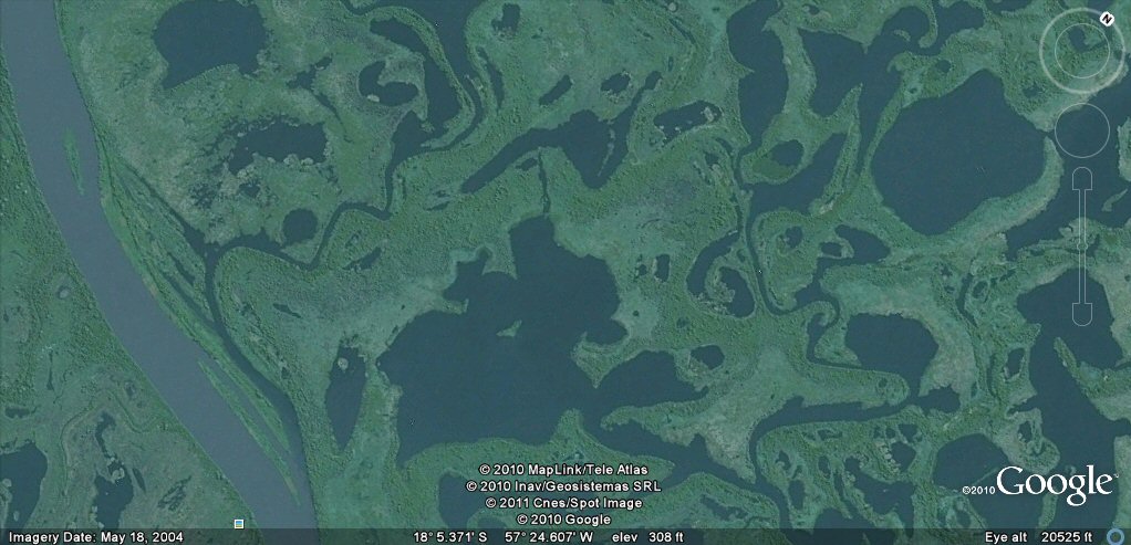 Pantanal canals, islands and ponds