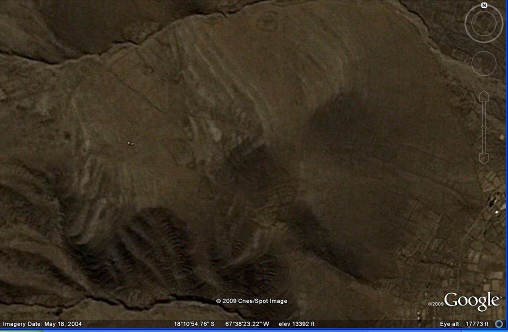 ringed hilltop south-west of Oruro