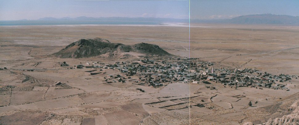The village of Quillacas in the centre of the volcano