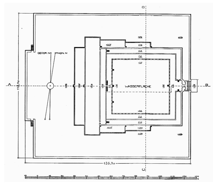 kalasasaya plan of rreconstruction by Edmnd Kiss 1937