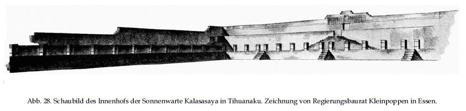 kalasasaya interior reconstruction by Edmnd Kiss 1937